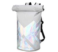 JINGYAN Zaini da esterno Rucksack Folding Rolltop Backpack Shiny Laptop School Sport Trekking Hiking Outdoor Bag Travel Bagpack