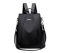 JINGYAN Zaini da esterno Solid Color Women's Large-capacity Anti-theft Oxford Cloth Shoulder Bag Outdoor Canvas Oxford Cloth Shoulder Bag(Schwarz)