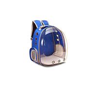 JINGYAN Zaini per Cani Cat Bag Outdoor Pet Bag Carriers Space Capsule Backpack Breathable Portable Travel Transparent Bag for Small Dogs Cats(Blue)