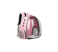 JINGYAN Zaini per Cani Cat Bag Outdoor Pet Bag Carriers Space Capsule Backpack Breathable Portable Travel Transparent Bag for Small Dogs Cats(Pink)