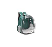 JINGYAN Zaini per Cani Cat Bag Outdoor Pet Bag Carriers Space Capsule Backpack Breathable Portable Travel Transparent Bag for Small Dogs Cats(Green)