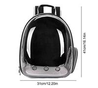 JINGYAN Zaini per Cani Pet Carrier Backpack Bubble Cats Puppies Pet Cat Dog Carrying Bag Backpack Large Space for Travel Hiking Outdoor(Schwarz)