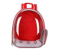 JINGYAN Zaini per Cani Pet Carrier Backpack Bubble Cats Puppies Pet Cat Dog Carrying Bag Backpack Large Space for Travel Hiking Outdoor(Rouge)