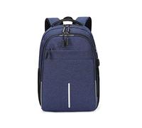 JINGYAN Zaino da uomo Men's Portable Waterproof Backpack Charging Multifunctional Oxford Cloth Laptop Business Leisure Bag(Blue)