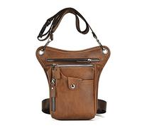 JINGYAN Zaino monospalla da uomo Chest Bag Men's Black Shoulder Bag Men's Cross Bag Travel Hiking Waterproof Nylon Messenger Bag(B)