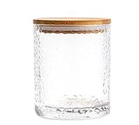 JINGYAN Zuccheriere Sealed Glass Canister Food Storage Container Tea Coffee Sugar Storage Jars with Wood Lid High Borosilicate Kitchen Jar