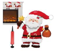 Jingyash Kit di palloncini natalizi, decorazione natalizia con renna, Babbo Natale, palloncini gonfiabili, per feste, compleanni, Capodanno, vacanze invernali