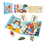 Jingyash Puzzle Magnetico Per Giochi Di Vestire - Puzzle Magnetici Con Abiti Da Abbinare,Giocattoli Fai Da Te Di Vestiti Per Personaggi | Per Bambini Di 3-6 Anni, Per Compleanno, Natale, Scuola
