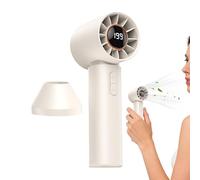 Jingyash Ventilatore Manuale Personale - 6 Velocità Raffreddatore D'Aria Con Display Digitale | Ventilatore Portatile a Mano Ricaricabile,per Hiking Beach Picnic Outdoor Running Cycling Fishing Travel