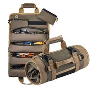 Jingyingtt Tool Organizers Bag W/Detachable Pouches, Heavy Duty Roll Up Organizer Canvas 6 Tool Pouches Tool Roll Organizer For Electrician Hobbyist Mechanic