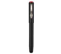 Jinhao 025 Metallo Fine Nib Penne Stilografich, Retro Serpente Clip, Con Convertitore di inchiostro e set scatola d'argento (Fine, Matte Black-Snake)