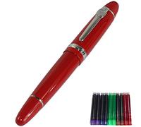 Jinhao 159 Stilografica con penna sacchetto originale e 5 colori cartuccia d'inchiostro Gullor - Red