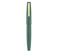 Jinhao 80 penna stilografica in fibra verde spazzolata, pennino ultra fine con convertitore e piccolo set di penne (clip dorata)
