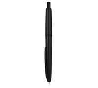 Jinhao Serie 20 Penna stilografica a pressione, punta media retrattile opaca nera con set convertitore inchiostro (clip nero)