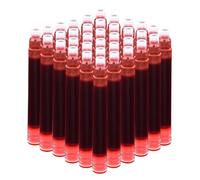 Jinhao - Set di 50 cartucce d'inchiostro per penna stilografica, formato standard internazionale, diametro foro 2,6 mm, colore rosso