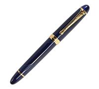 Jinhao X450 - Penna stilografica in marmo blu, pennino medio, 16 stili