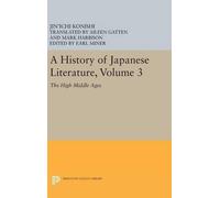 Jin'ichi Konishi A History of Japanese Literature, Volume 3 (Copertina rigida)