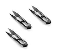 JINJIAN Tagliafilo, 3 forbici per filati a forma di U tagliafilo per ricamo, taglio di tessuto e filo, lavorazione (colore casuale)