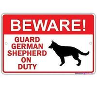 JINKAIRUI Cartello stradale con scritta in lingua inglese "Beware of Dog", in metallo, decorazione artistica da parete, segnale di avvertimento di sicurezza, per interni ed esterni, 20 x 30 cm