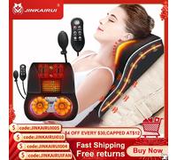 Jinkairui elettrico Shiatsu testa collo cervicale Ttraction massaggiatore per il corpo cuscino per la schiena dell'auto con dispositivo di massaggio vibrante riscaldante