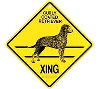 JINKAIRUI - Targa in metallo con rivestimento riccio, retriever Xing con cautela per cane, per casa, ufficio, bar, decorazione da parete per interni ed esterni, cartello