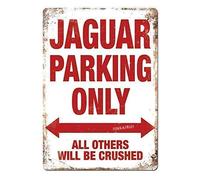 JINKAIRUI Targa in metallo retrò divertente Jaguar Parking Onlylicboard per casa, grotta, garage, bar, decorazione da parete vintage in metallo, 20,3 x 30,5 cm