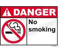 JINKAIRUI Targa in metallo vintage 9foya e decorazione per la casa cartello di sicurezza "No Smoking Danger" 20,3 x 30,5 cm, targa da parete personalizzata retrò per club pub bar poster