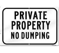 JINKAIRUI Targa in metallo vintage 9foya e decorazione per la casa cartello di sicurezza proprietà privata no dumping 20,3 x 30,5 cm cartello personalizzato placca da parete retrò club pub bar poster