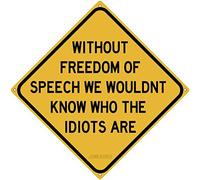 Jinkariu Targa in metallo Freedom of Speech Road First Emendment 20,3 x 20,3 cm