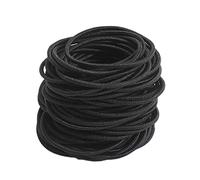 Jinlaili 100 Pz Capelli Bobbles Neri 2mm, Elastici per Capelli Nere Sottili, Fasce per Capelli Senza Metallo, Supporti Capelli per Ragazze Donne Capelli Fini