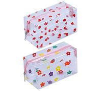 Jinlaili 2 Pezzi Borse da Toilette Trasparente, Trousse Olografica da Donna Impermeabile, Cosmetica Trousse Makeup Portatile, Sacchetto per Trucco Portatile, Borsa da Viaggio per Donne per Vacanze