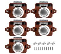 Jinlaili 5 pezzi Push Button Catch Door Lock,Pulsante Per Serratura Armadio,Serratura per mobili con pulsante di bloccaggio,Cupboard Door Catch Lock,Per Camper,Yacht,Cassetti