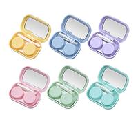 Jinlaili 6 Pezzi Lenti a Contatto Custodia, Scatola Kit di Lenti a Contatto, Custodia per Lenti a Contatto, Portalenti per Lenti a Contatto, per Viaggio e Casa, con Specchio, Cappucci L e R, 6 Colori
