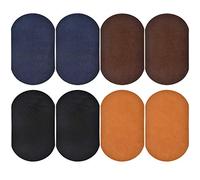 Jinlaili 8 Pezzi Toppe Termoadesive, Cucire di Tessuto Camoscio, Riparazione per Gomito, Applique Fai da Te, Kit per Cappotti Maglione Vestiti, 4 Colori