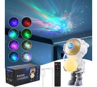 Jinlaili Astronaute - Proiettore di galassia, rotazione a 360°, proiettore di cielo stellato astronauta, proiettore di galassia, luce notturna con nebulosa, timer, proiettore Galaxy Star Light