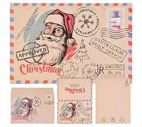 Jinlaili Cartoline di Natale, 16 Biglietti di Natale con 16 Buste, Biglietto Auguri Natale con Buste marrone in carta kraft, Regalo Natale Cartoline, per Bambini, Familiari, Amici, Colleghi (15x10cm)