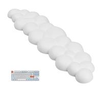 Jinlaili Cuscino Poggiapolsi per Tastiera, Poggiapolsi a Nuvola, Supporto per Polso Tastiera Ergonomica, Poggia Polsi Memory Foam, Antiscivolo, Poggia Polso Morbido per Ufficio Giocare Studio, Bianco