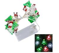 Jinlaili Luci Albero di Natale, 3 Metri 30 LED Luci di Natale, Catena Luminosa a Batteria Luci Stringa Natalizie Decorazione, Luci Stringa Fiocco Di Neve, Stringa Natalizie per Decorazione Casa (B)
