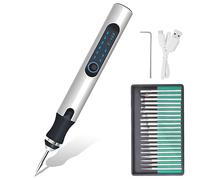 Jinlaili Penna Elettrica per Incisione, Kit di Attrezzi per Incisione Portatile, Strumenti per Incisione Senza Fili USB Ricaricabile, Mini Trapano Elettrico, per Gioielli Vetro plastica Legno Metallo
