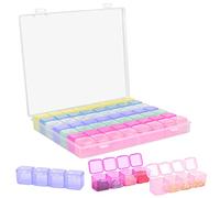 Jinlaili Scatola di Ricamo a Diamante, 64 Griglie Scatola di immagazzinaggio di plastica, Gioielli Scatola, Diamante Ricamo Box, Scatole Divisori Mobili per cucito Orecchini Collane Anelli Perline