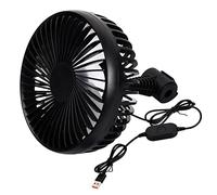 Jinlaili Ventilatore per Auto, Mini Ventilatore USB, Ventilatore Auto Regolabile con 3 Velocità, Ventilatore Rotazione 360°, Ventilatore di Raffreddamento, Ventilatore Silenzioso per SUV Camper Barca