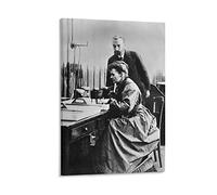 JINLIMAO Stampa su tela poster 30 * 50CM Senza Cornice Il fisico Marie Curie e Pierre Wall Art Pittura Tela Regalo Decoro Casa Poster Decorativo
