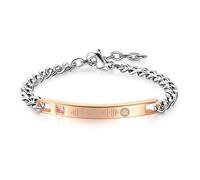 Jinlinjew Braccialetti personalizzati con codice Spotify di musica per coppie His Her King Queen Always Forever I Love You, Bracciali per coppie per uomo donna