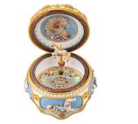 Jinlinjew Carillon Vintage a giostra con luci a LED, Testo Personalizzato in Resina scolpita Carosello Cavallo Classico Carillon Regalo per Ragazze/Nipoti/Figlia-Canzone Opzionale