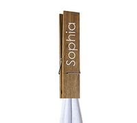 Jinlinjew Molletta Jumbo Nome Personalizzato Molletta da bucato in Legno Porta Asciugamani Mollette giganti Decorazione di Nozze Regalo Artigianato Fai da Te per la Lavanderia del Bagno