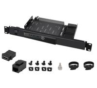 JinLunar Mini supporto rack per Lenovo Tiny, con porte RJ45 e HDMI anteriori, compatibile con Dell OptiPlex Micro e HP Desktop Mini, adatto per armadio da 19", ripiano per server incernierato