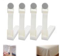 jinminamz 4 Pezzi Ferma Lenzuola per Angoli, Regolabile Blocca Lenzuola al Materasso, Antiscivolo Ferma Materasso, Universale Blocca Angoli per Lenzuola per Materassi Sottili e Spessi(Grigio)