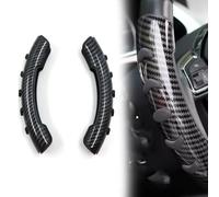 Jinminamz CoprivolaAnte per auto Coprivolante antiscivolo Custodia in silicone traspirante Servosterzo Modifica automatica 38 cm Per la maggior parte delle (fibra di carbonio nero)