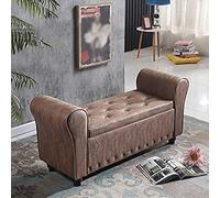 JINMLBO Panca ottomana moderna in ecopelle con braccioli, panca portaoggetti per ingresso, poggiapiedi con coperchio, G, 100 x 40 x 40 cm, motivo: stella della luce