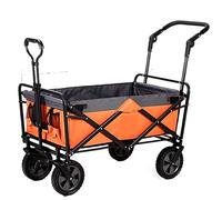 JINMUXUAN Carrello da Campeggio Carrello da Esterno per Esterni vagone di Utility a 4 Ruote da Campeggio da Campeggio Giardino Carrello a Mano per Il Trasporto da Picnic all'aperto Beauty Comes